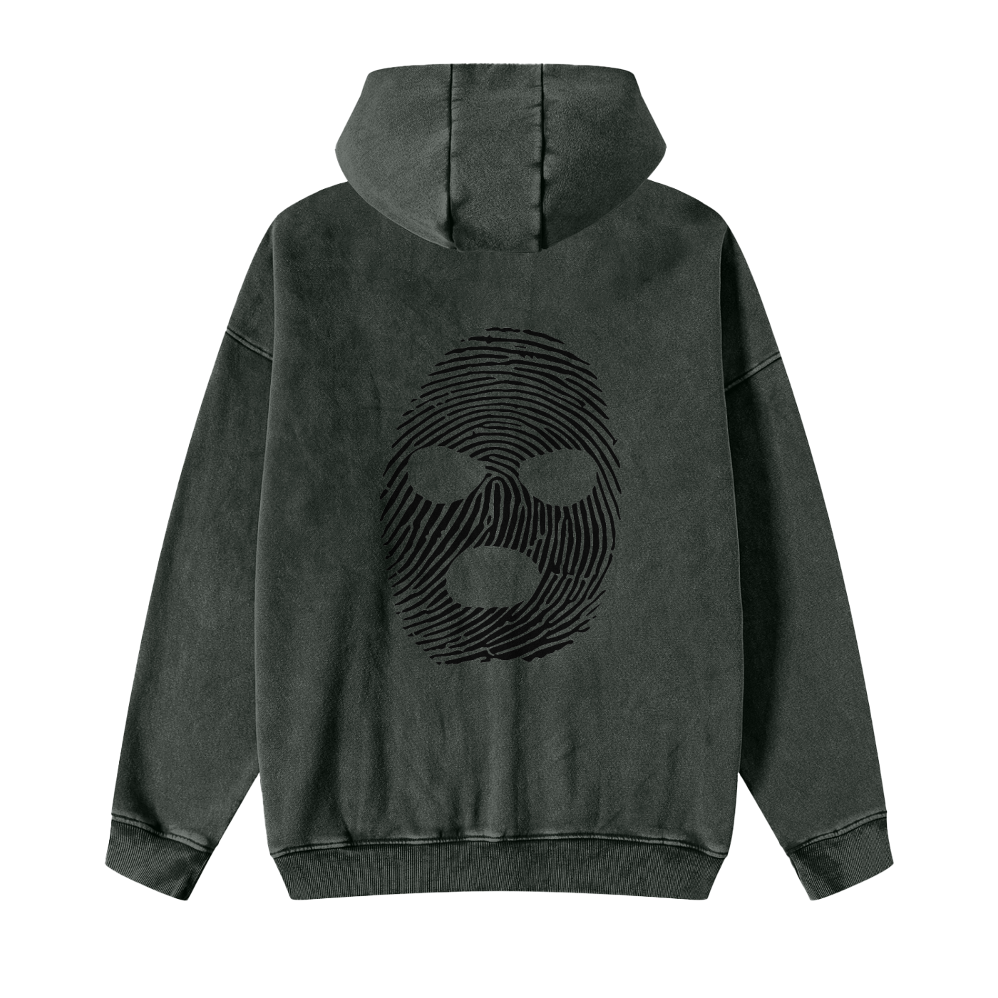 Snow Washed Zip-Through Fleece Hoodie