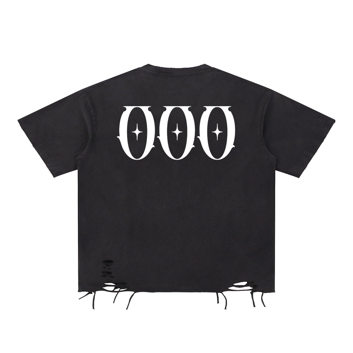 Snow Washed Raw-Hem T-Shirt