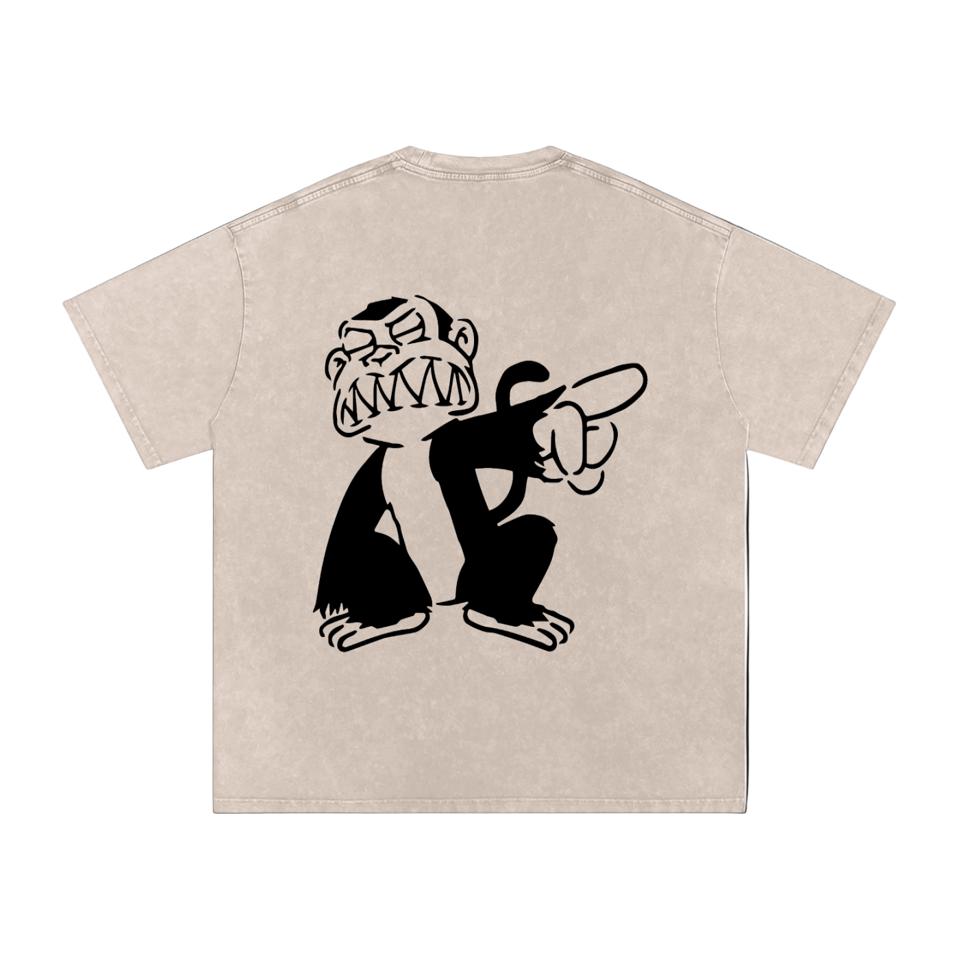 Snow Washed Oversized Cotton T-Shirt