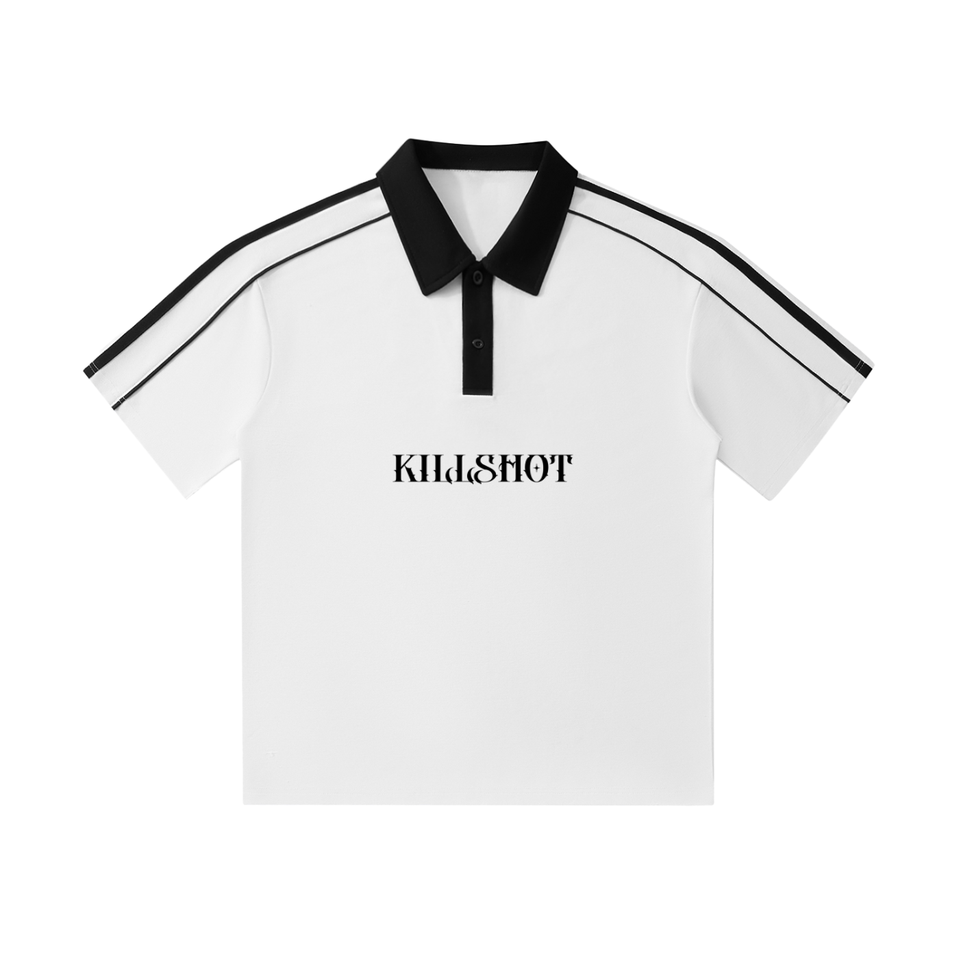 Contrast Collar Short-Sleeve Polo Shirt