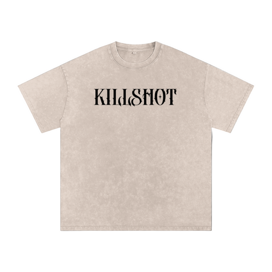 Snow Washed Oversized Cotton T-Shirt