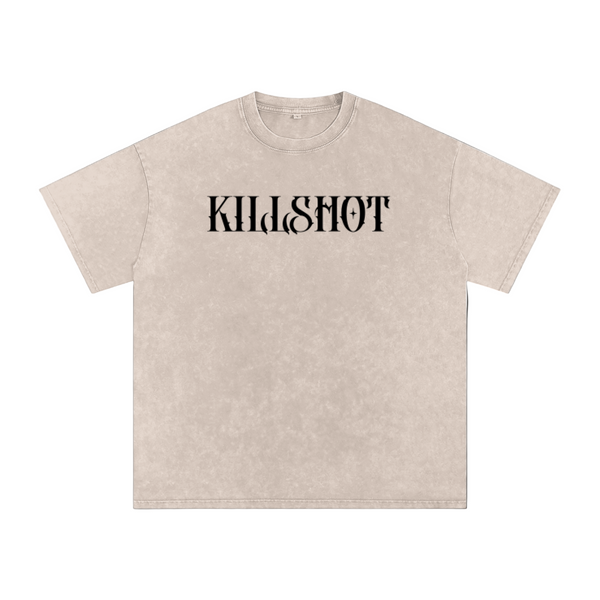 Snow Washed Oversized Cotton T-Shirt